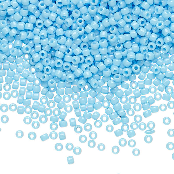 Seed bead, TOHO BEADS®, glass, pkg/50g, #11 round, opaque turquoise blue (TR-11-43). image number 0