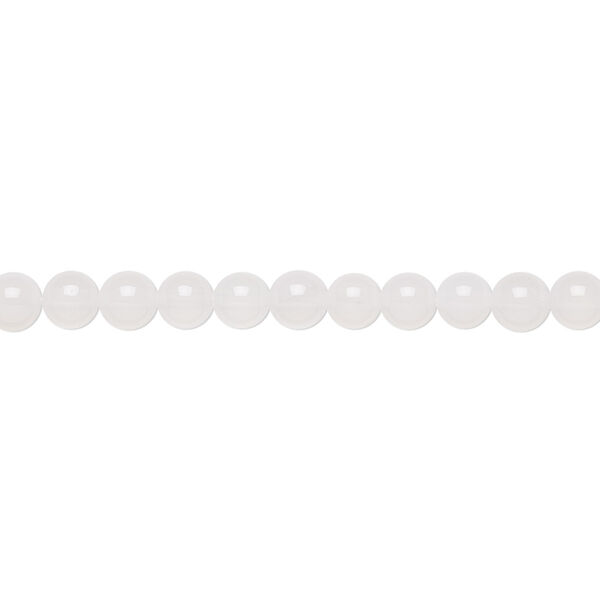 White agate 1pkg1, round bead natural 15.5-16 inch 4mm image number 0