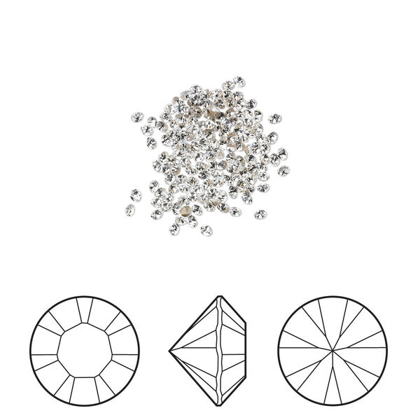 Chaton 144pk crystal foil back, Crystal Passions® 1mm round PP6 1028 image number 0