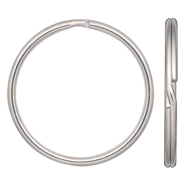 Split ring, stainless steel, 40mm round. Sold per pkg of 4. image number 0