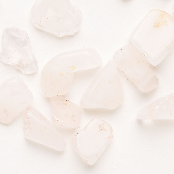 Rose quartz 1pkg30, top-drilled chip bead C grade, medium to large image number 0