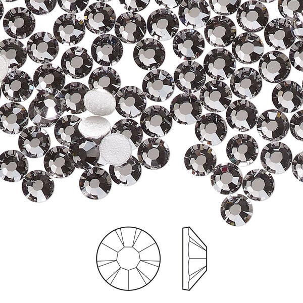 Flat back 1pkg1440, lilac ash foil back Preciosa MAXIMA Czech crystal hotfix rhinestone, 4.6-4.8mm chaton rose round SS20 image number 0