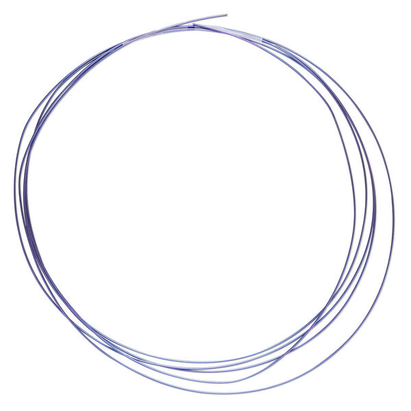 Wire, anodized niobium, purple, half-hard, round, 22 gauge. Sold pkg of 5 feet. image number 0