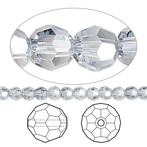 Bead 720pk crystal blue shade, Swarovski® 4mm round 5000 image number 0