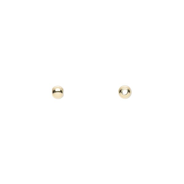 Bead, 14Kt gold, 3mm seamless round. Sold individually. image number 0
