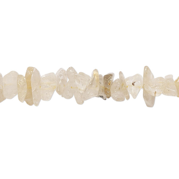 Bead 1pk golden rutilated quartz, natural, medium chip 32 inch image number 0