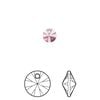 Drop 12pk crystal antique pink, Crystal Passions® 6mm pendant mini disk 6428 image number 0