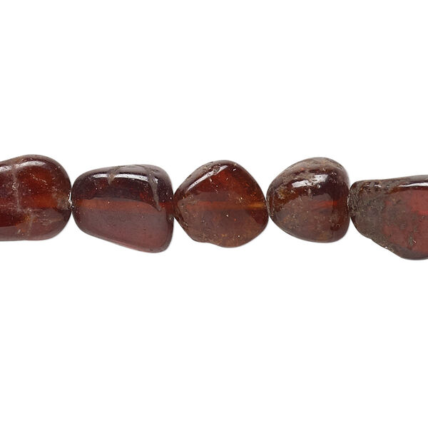 Hessonite garnet 1pkg1, hand-cut nugget bead natural 14 inch small image number 0