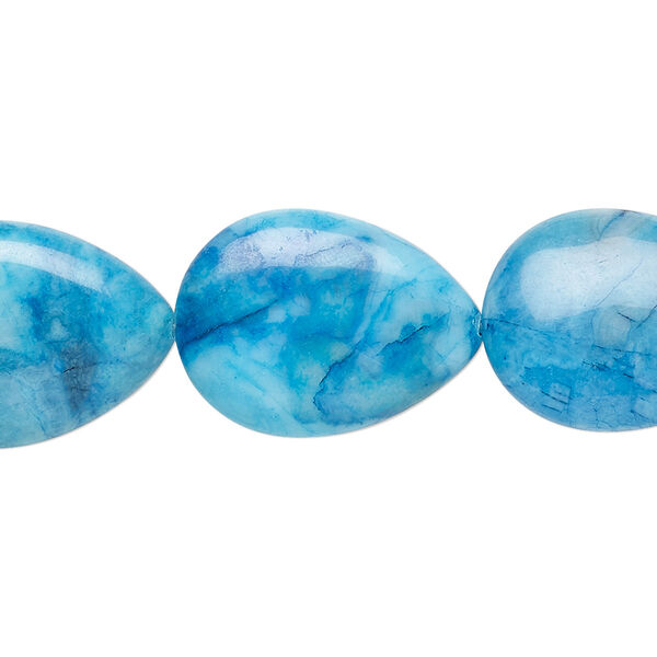 Crazy lace agate 1pkg1, teardrop bead 15.5-16 inch 20x15mm image number 0