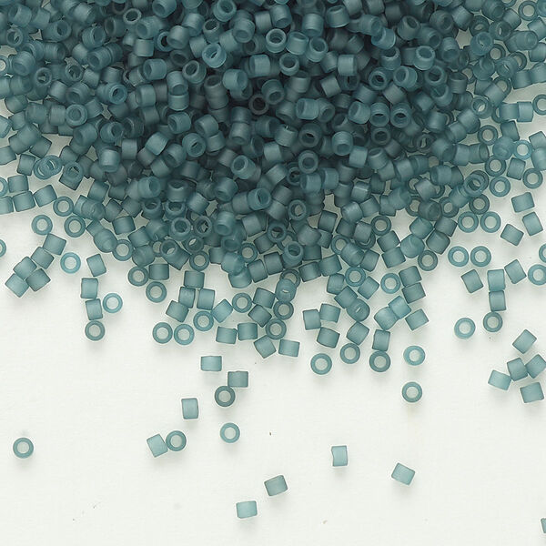 Seed bead, Delica®, glass, pkg/7.5g, #11 round, translucent matte glazed luster Montana (DB-0387). image number 0