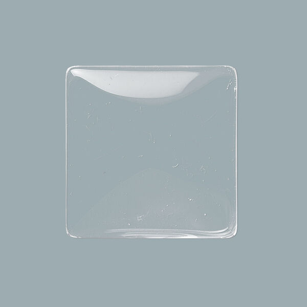 Cabochon, glass, transparent clear, 25x25mm non-calibrated square. Sold per pkg of 10. image number 0