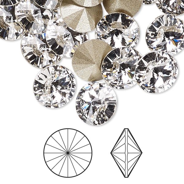 Chaton 48pk crystal foil back, Crystal Passions® 10.54-10.91mm rivoli SS47 1122 image number 0