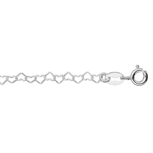 Chain, sterling silver, 3mm heart cable, 20 inches with springring clasp. Sold individually. image number 0