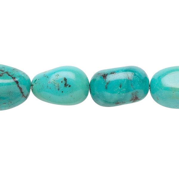 Turquoise 1pkg1, pebble bead 15.5-16 inch large image number 0