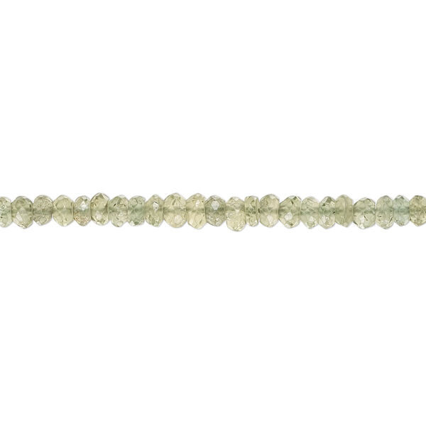 Green apatite 1pkg1, hand-cut faceted rondelle bead natural 15.5-16 inch 3x1mm-3x2mm image number 0