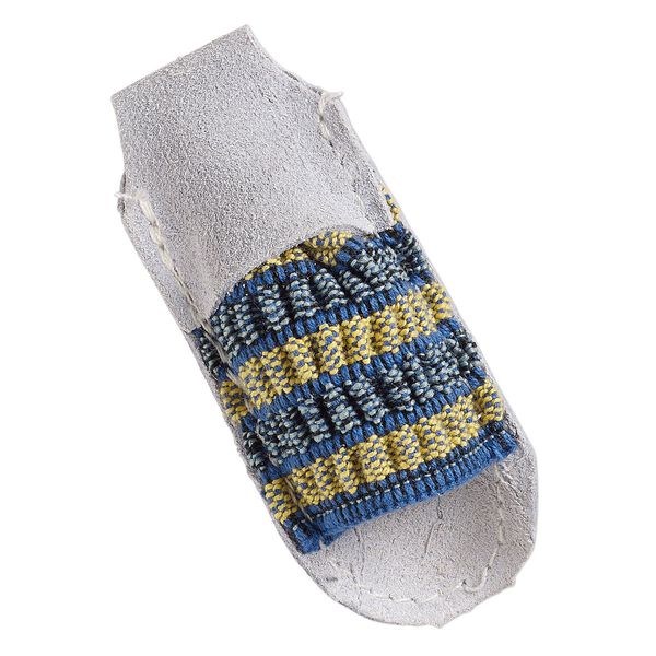 Finger guard, split leather and elastic, multicolored, medium with closed tip. Sold individually. image number 0
