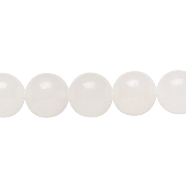 Snow quartz 1pkg1, round bead natural 15.5-16 inch 10mm image number 0