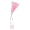 Rose quartz 1pkg1, hand-cut top-drilled carved flower bead natural 20x20mm / 4mm center hole image number 1