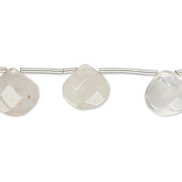 Golden rutilated quartz 1pkg10, hand-cut top-drilled faceted puffed teardrop bead natural 11x11mm-13x13mm image number 0