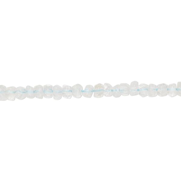 Aquamarine 1pkg1, hand-cut faceted rondelle bead 12 inch 3x1mm-4x3mm image number 0
