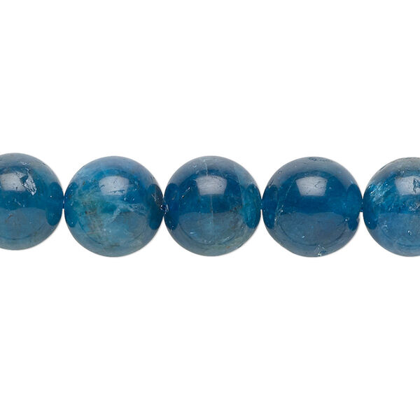 Blue apatite 1pkg1, round bead natural 8 inch 10mm image number 0