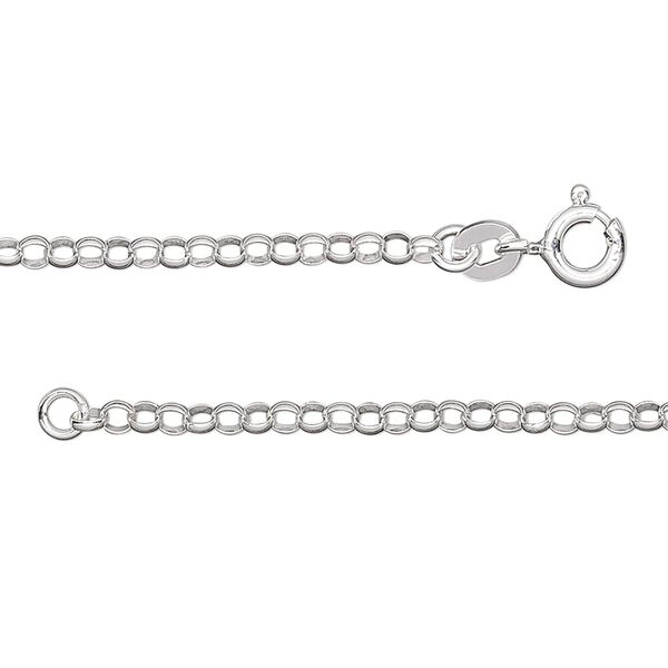 Chain, sterling silver, 2.4mm rolo, 18 inches. Sold individually. image number 0
