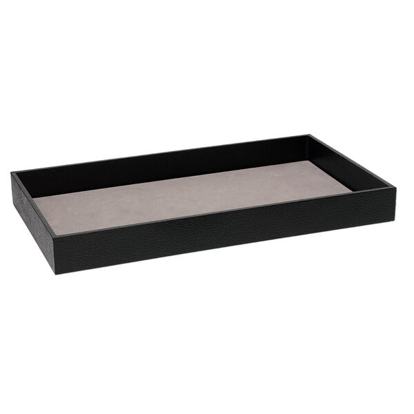Display tray, paper and fiber board, black, 14-3/4 x 8-1/4 x 1-1/2 inches. Sold individually. image number 0