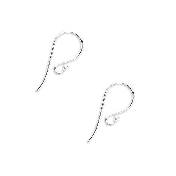 Ear wire fishhook 1pkg20 sterling silver, 11mm / 1.5mm ball / open loop, 21 gauge 10 pair image number 0