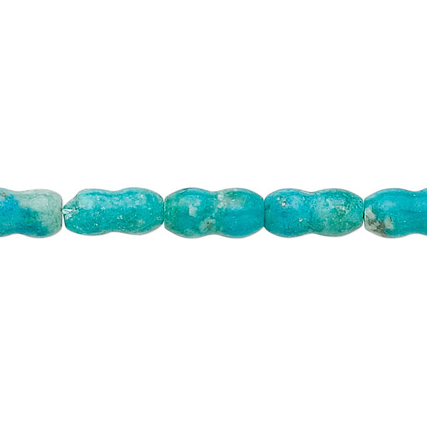 Turquoise 1pkg1, dog bone bead 15.5-16 inch 10x7mm image number 0