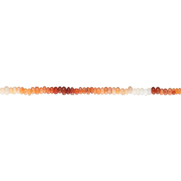Fire opal 1pkg1, hand-cut rondelle bead natural 14 inch 3x2mm-4x3mm image number 0