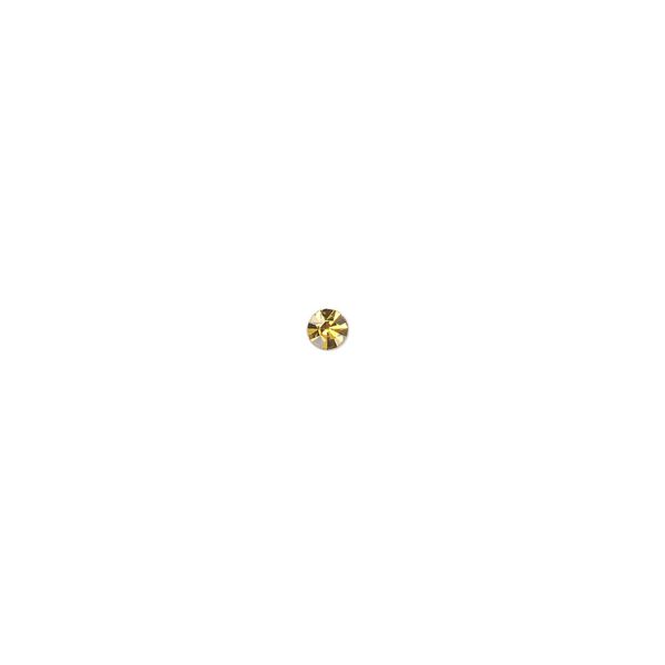 Chaton, glass rhinestone, light topaz, foil back, 2.7-2.8mm faceted round, PP21. Sold per pkg of 60. image number 0