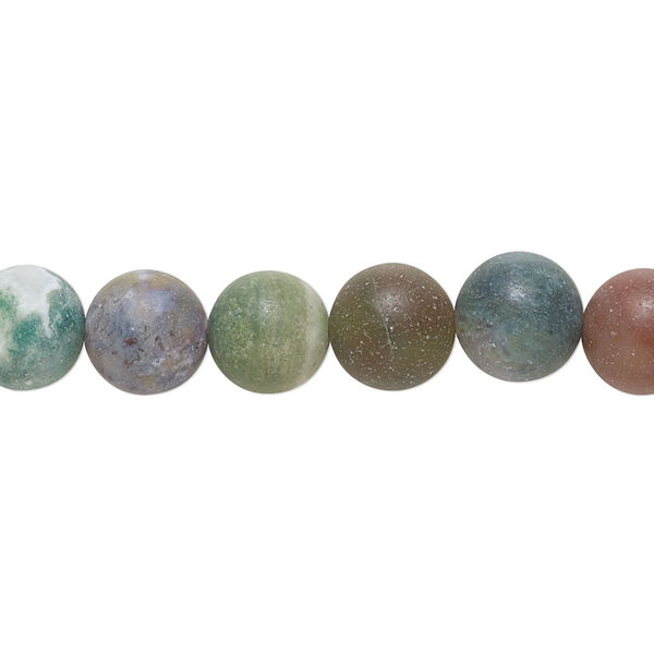 Fancy jasper 1pkg1, matte round bead natural 8 inch 8mm image number 0