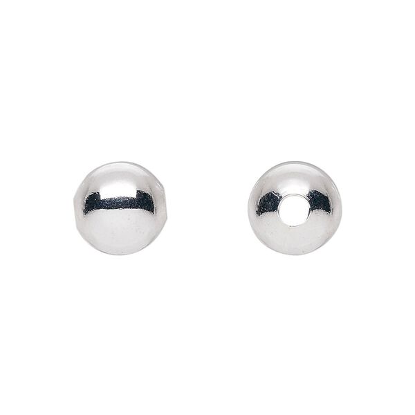 Bead, silver-plated brass, 10mm round. Sold per pkg of 10. image number 0