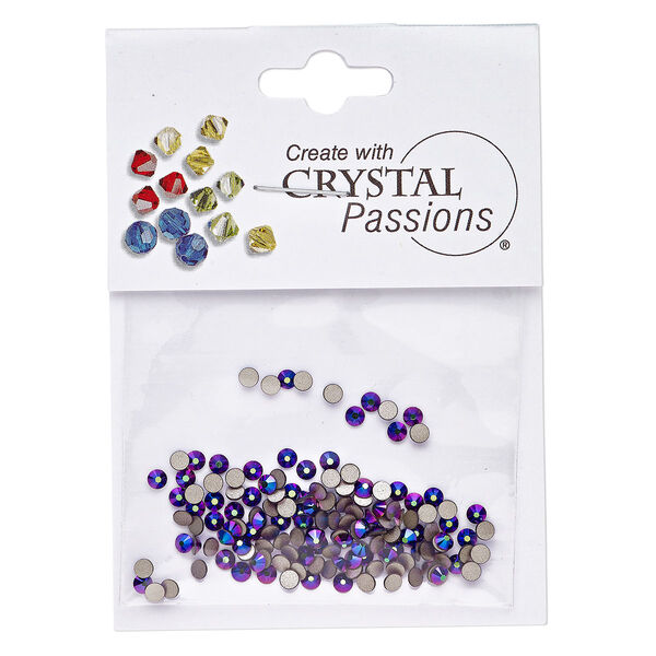 Flat back 144pk crystal scarabaeus green foil back, Crystal Passions® 2.5-2.7mm rose round SS9 2058 image number 0