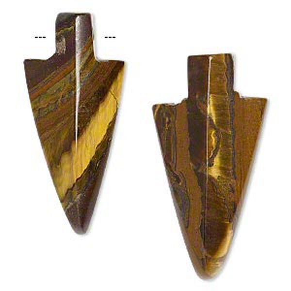 Tiger iron 1pkg2, arrowhead focal natural 38x17mm-42x19mm image number 0