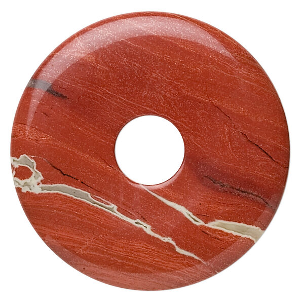 Red jasper 1pkg1, donut focal natural B grade, 40mm image number 0
