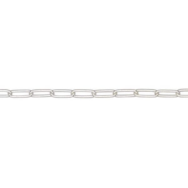 Chain, sterling silver, 2.6mm paperclip. Sold per pkg of 5 feet. image number 0