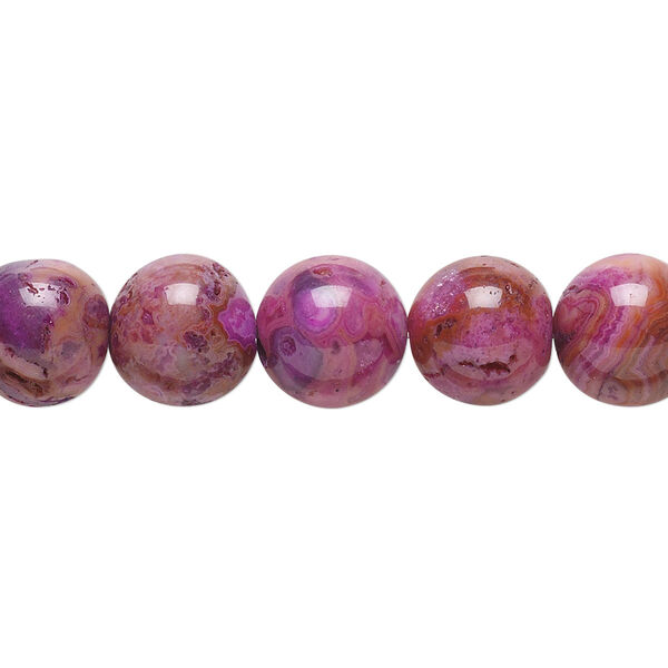 Crazy lace agate 1pkg1, round bead 15.5-16 inch 10mm image number 0