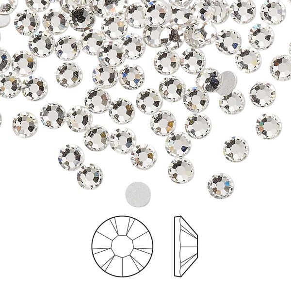 Flat back 144pk crystal foil back, Preciosa MAXIMA Czech crystal rhinestone 3.8-4mm chaton rose round SS16 image number 0
