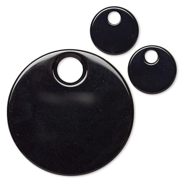 Black agate 1pkg3, round go-go drop 52mm / 20mm image number 0
