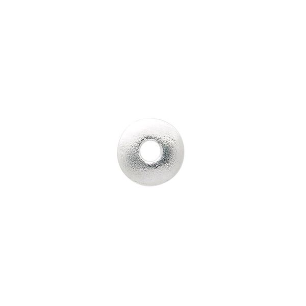 Bead, sterling silver, 10mm donut.  Sold individually. image number 0