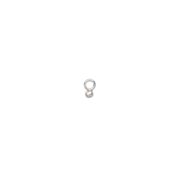 Drop, Hill Tribes, sterling silver, 2mm ball. Sold per pkg of 30. image number 0