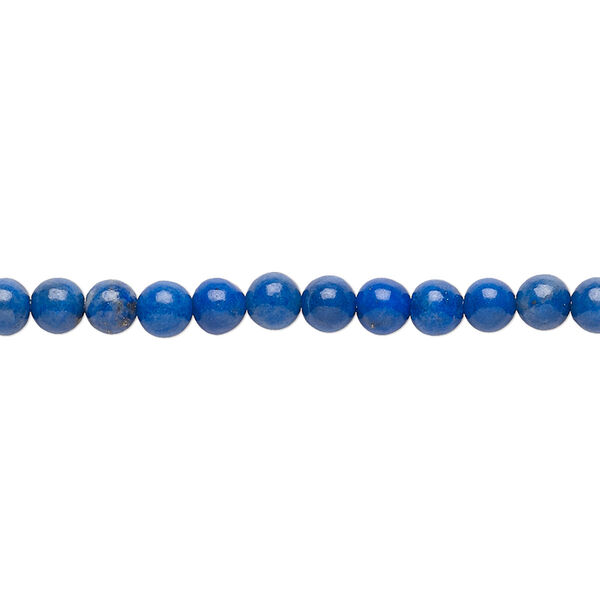 Bead 1pkg1 lapis lazuli, 4-5mm round C grade, 15 inch natural image number 0