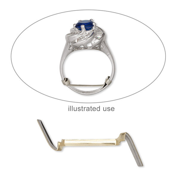 Ring guard, 12Kt gold-filled, medium, fits 2.75mm to 5mm wide shanks. Sold individually. image number 0