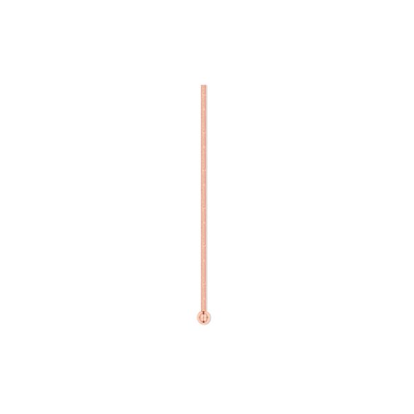 Head pin, copper, 1 inch with 1.5mm ball, 22 gauge. Sold per pkg of 100. image number 0