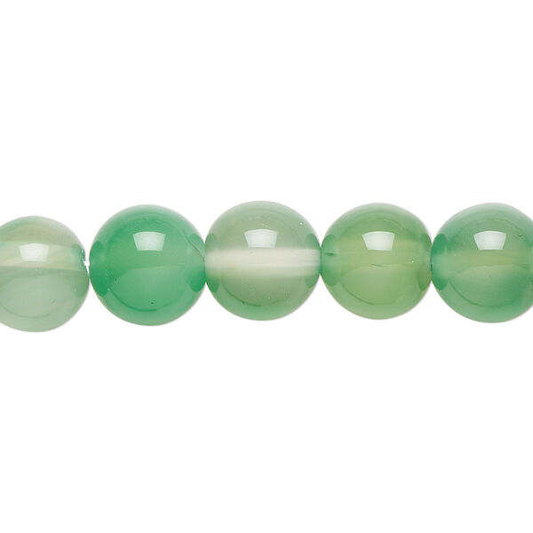 Green agate 1pkg1, round bead 15.5-16 inch 10mm image number 0