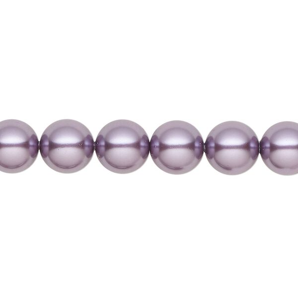 Pearl 50pk light amethyst pearl, Crystal Passions® 8mm round 5810 image number 0