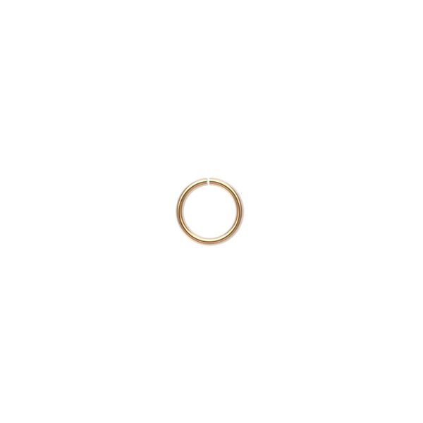 Jump ring, 14Kt gold-filled, 7mm round, 5.5mm inside diameter, 20 gauge. Sold per pkg of 20. image number 0