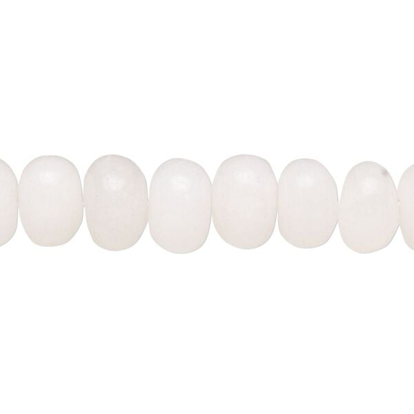 Snow quartz 1pkg1, hand-cut rondelle bead natural 14 inch 9x6mm-10x8mm image number 0