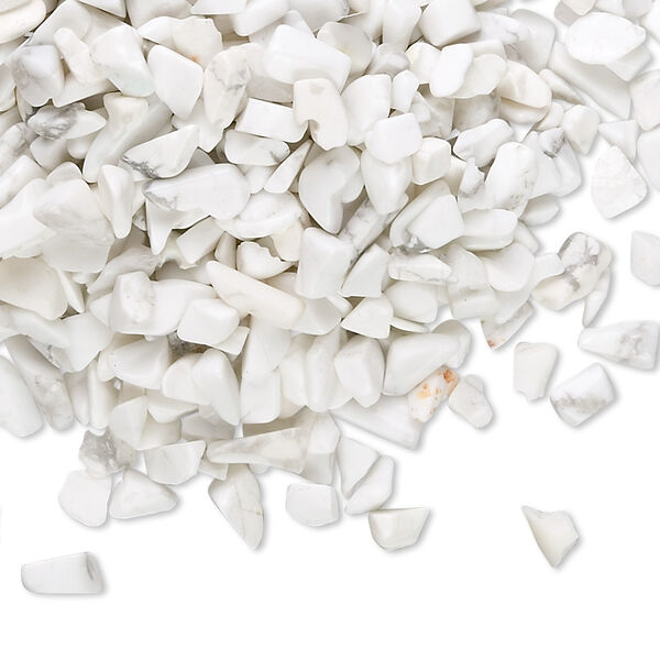Howlite 1pkg1, undrilled inlay chip natural 50g mini image number 0